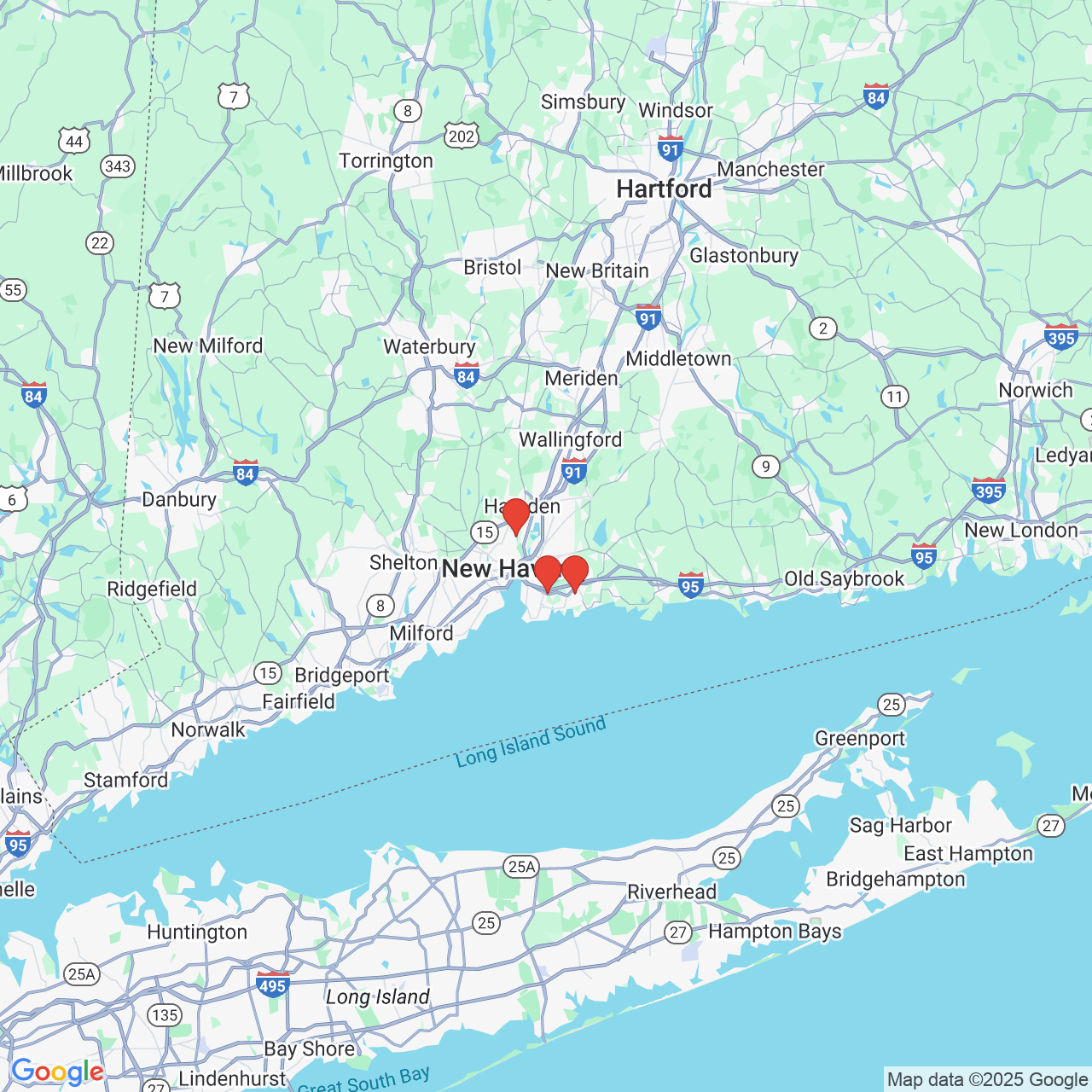 Google map image of our locations
