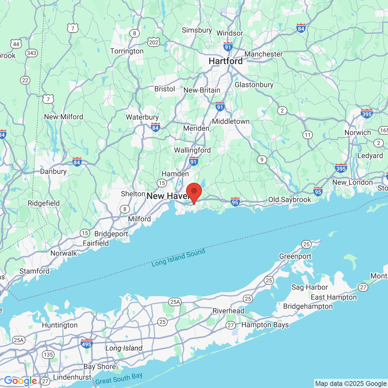 Google map image of our location in 62 Kirkham St Branford, CT