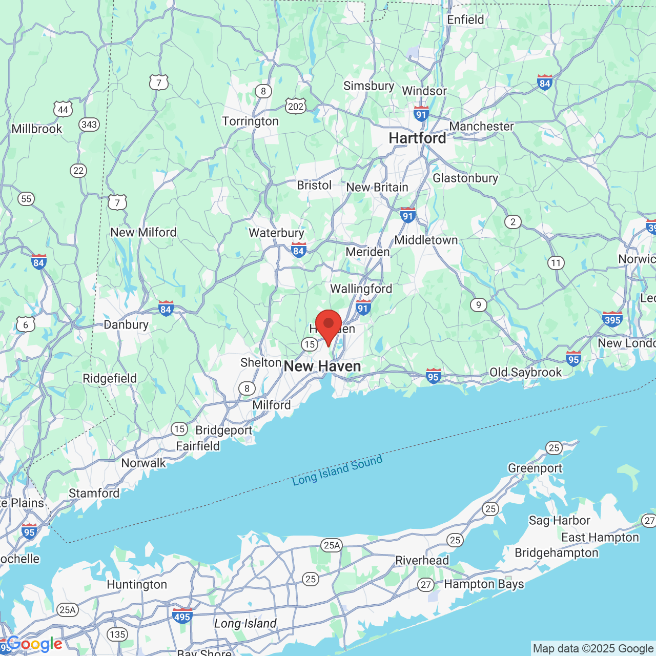 Google map image of our location in 1240 Whitney Ave Hamden, CT